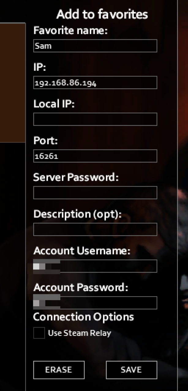 Zomboid settings